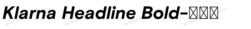 Klarna Headline Bold字体转换